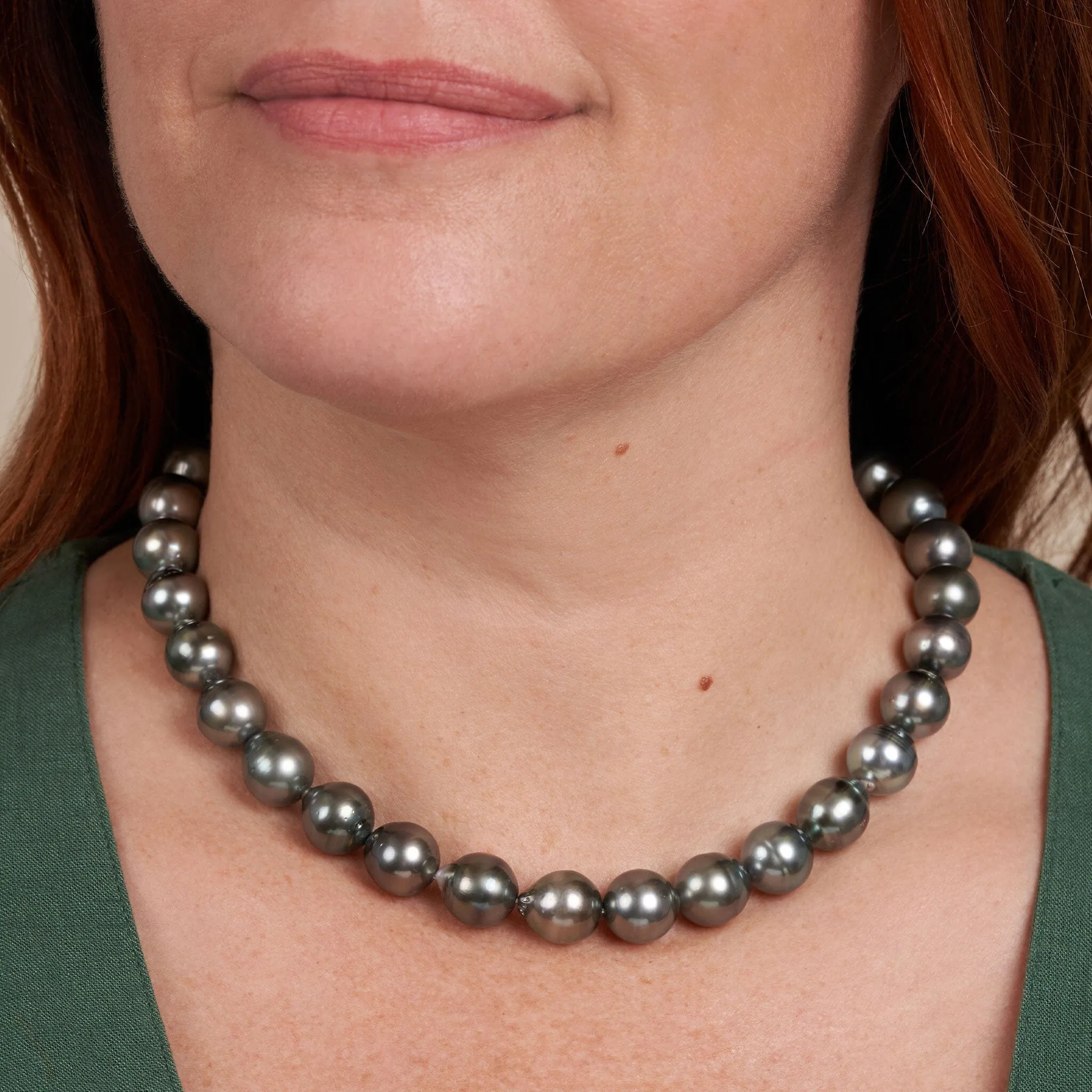 12.1-12.7 mm AA /AAA Tahitian Drop Pearl Necklace