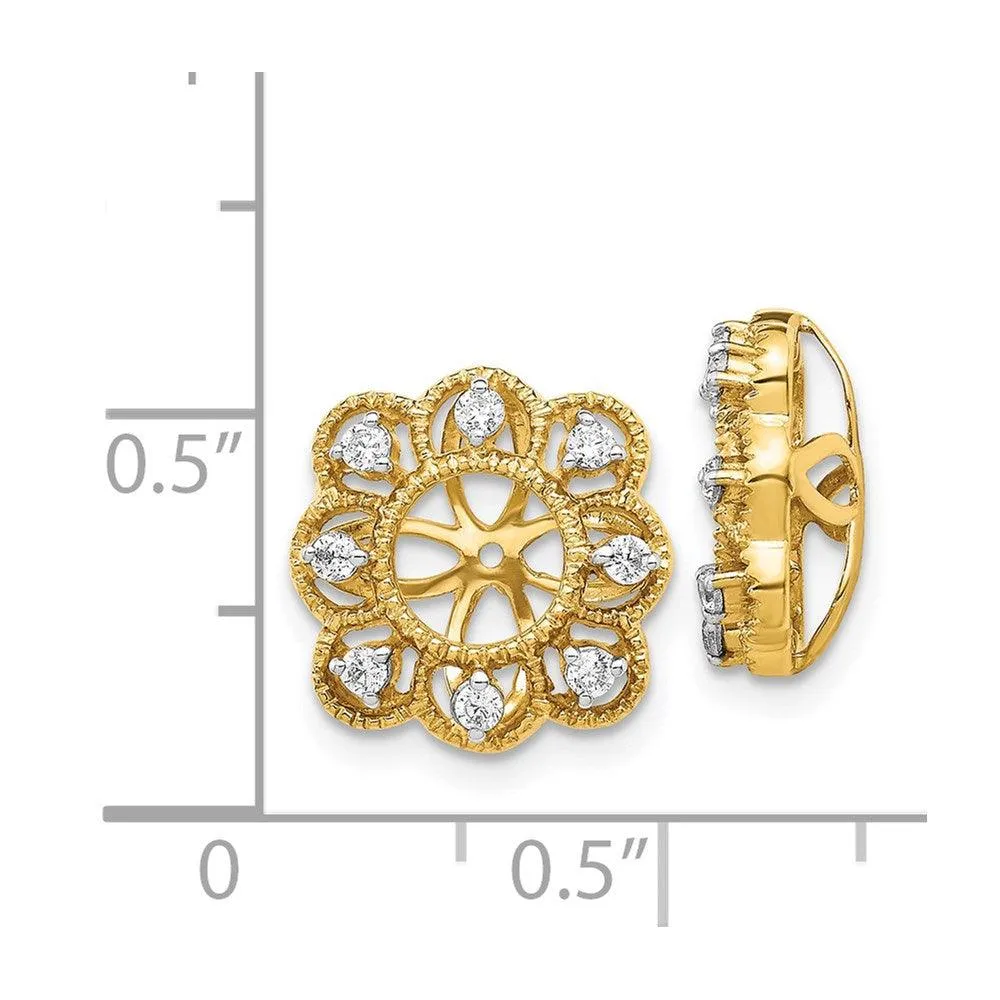 14k Fancy Diamond Earring Jacket