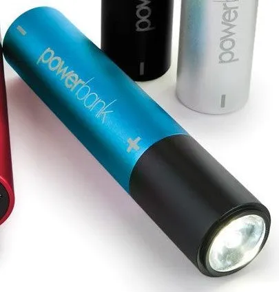2200 mAh Power Bank with Flashlight