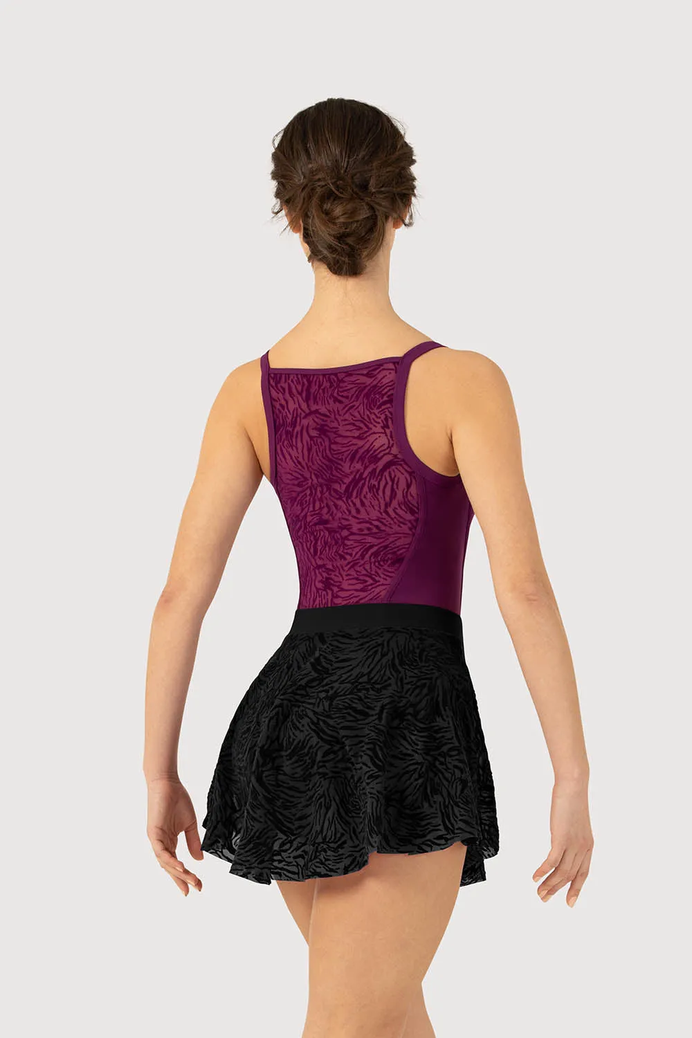 A51281 - Bloch Parisa Flocked Mesh Womens Skirt