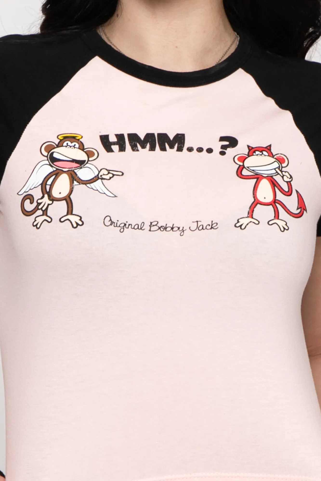 Angel Devil - Bobby Jack Crop Raglan Top - Pink