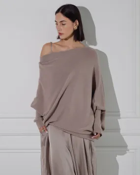 Asymmetric Draped | Mocha
