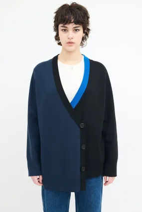 Asymmetrical Colour Block Cardigan