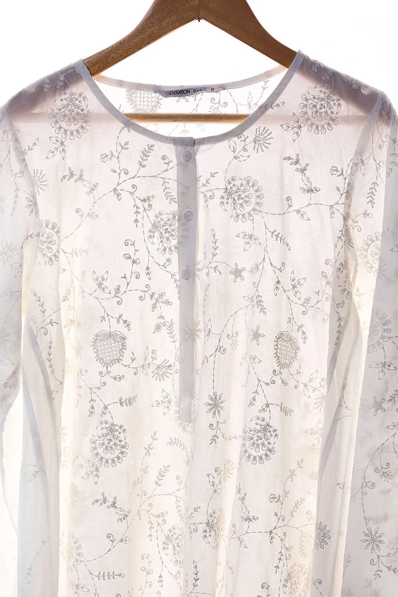 Bahar Embroidered Safaida Kurta