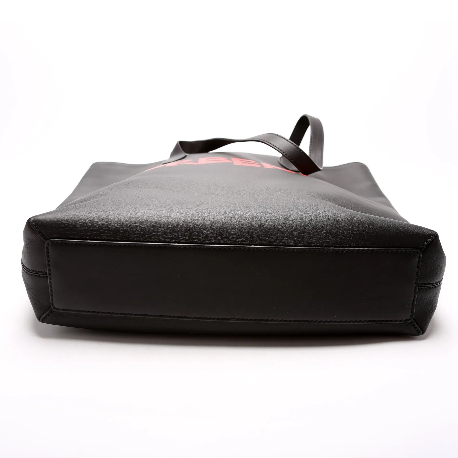 Bonded Leather Graffiti Print Tote