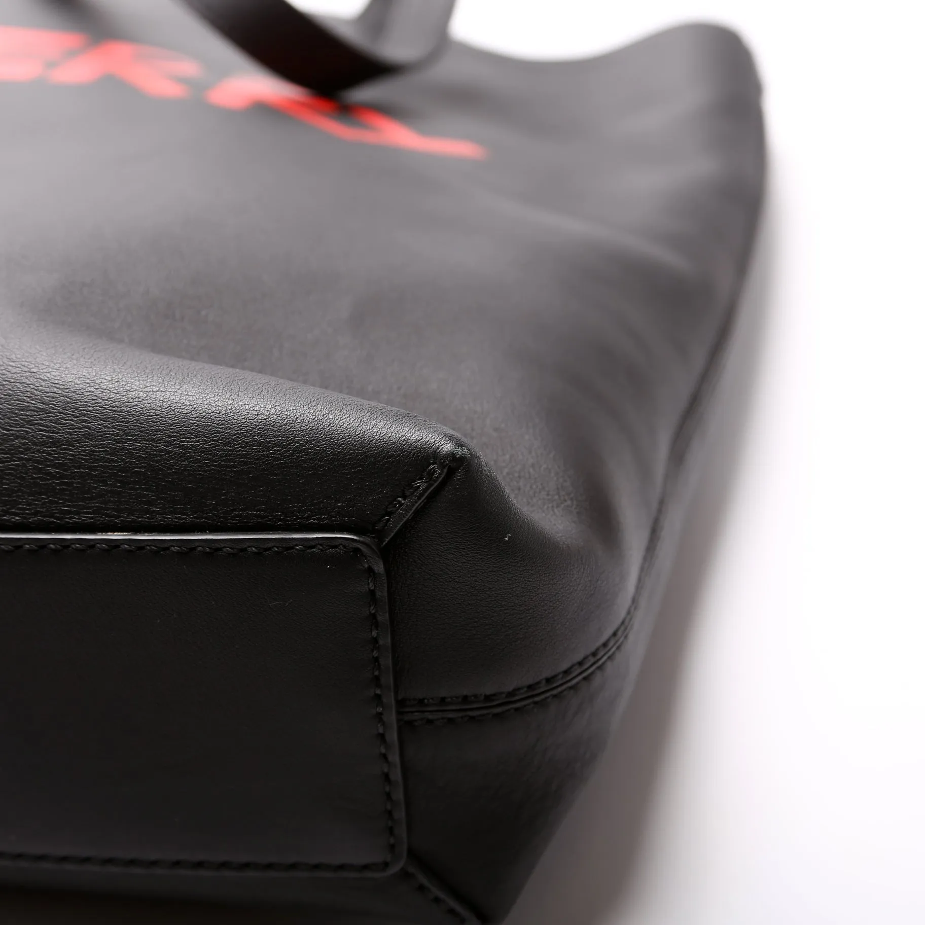 Bonded Leather Graffiti Print Tote