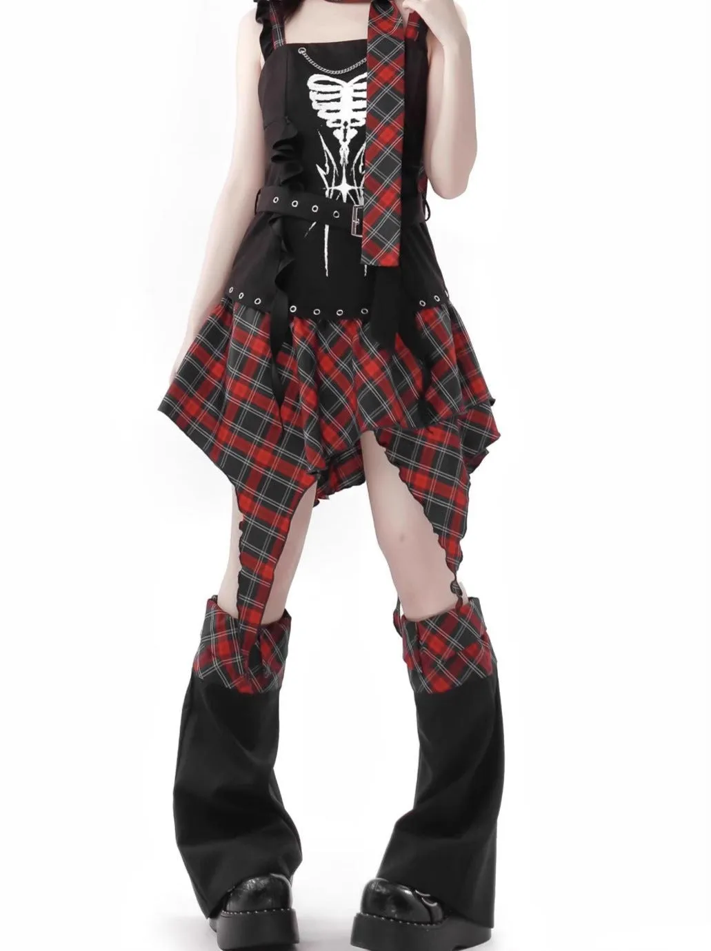 Bone Waistland Suit Hem Dark Subculture Irregular Original