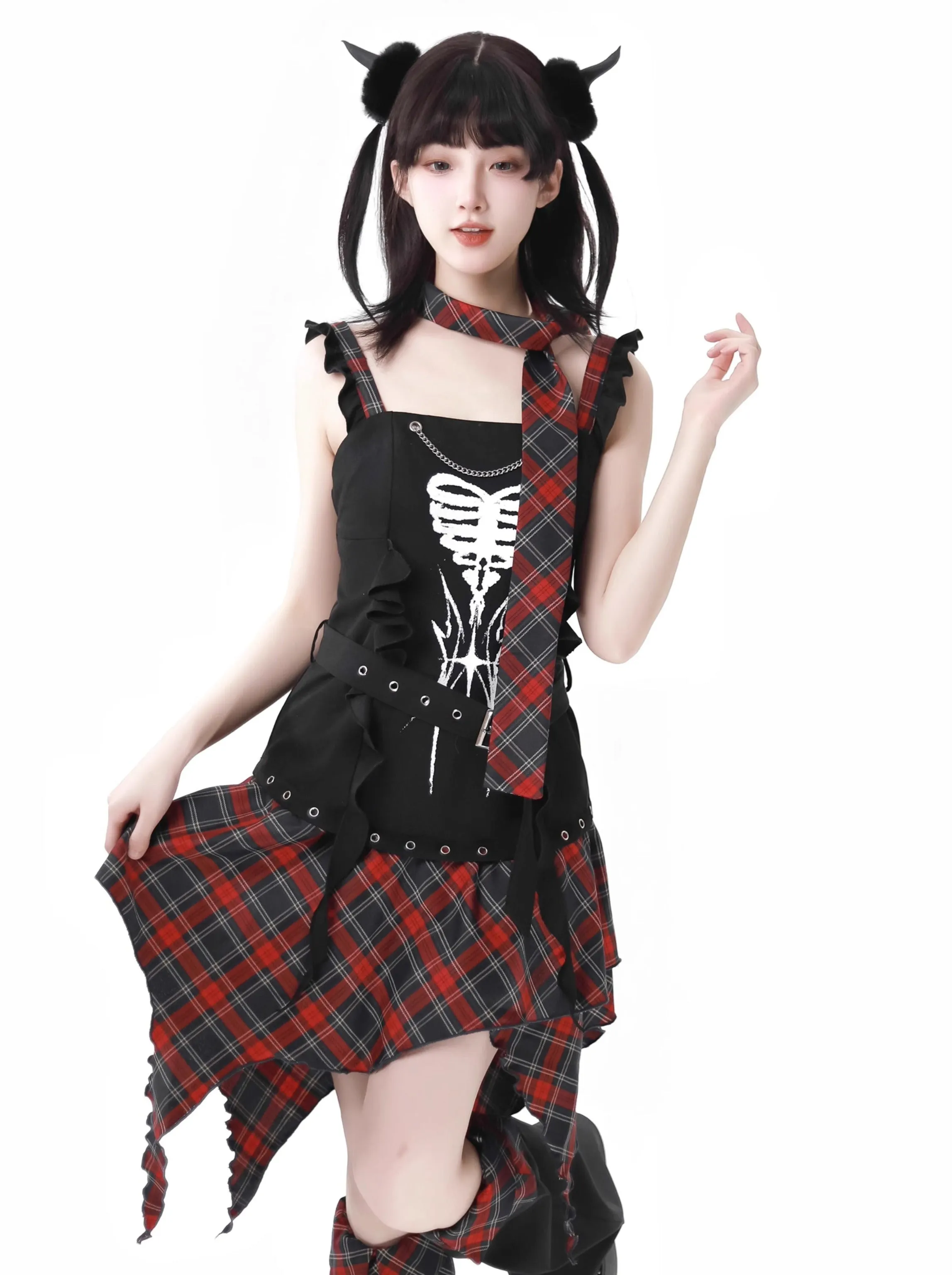 Bone Waistland Suit Hem Dark Subculture Irregular Original