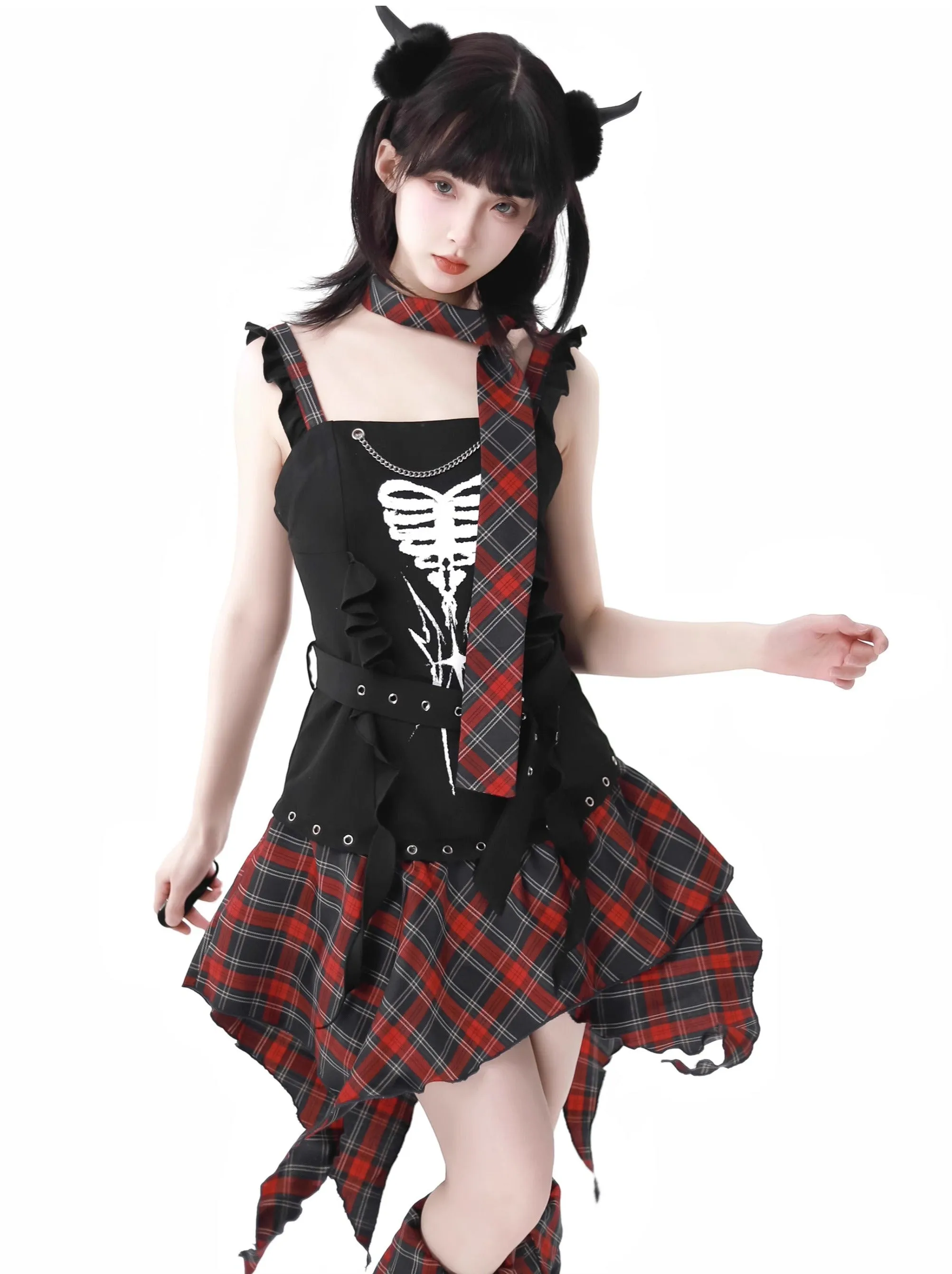 Bone Waistland Suit Hem Dark Subculture Irregular Original