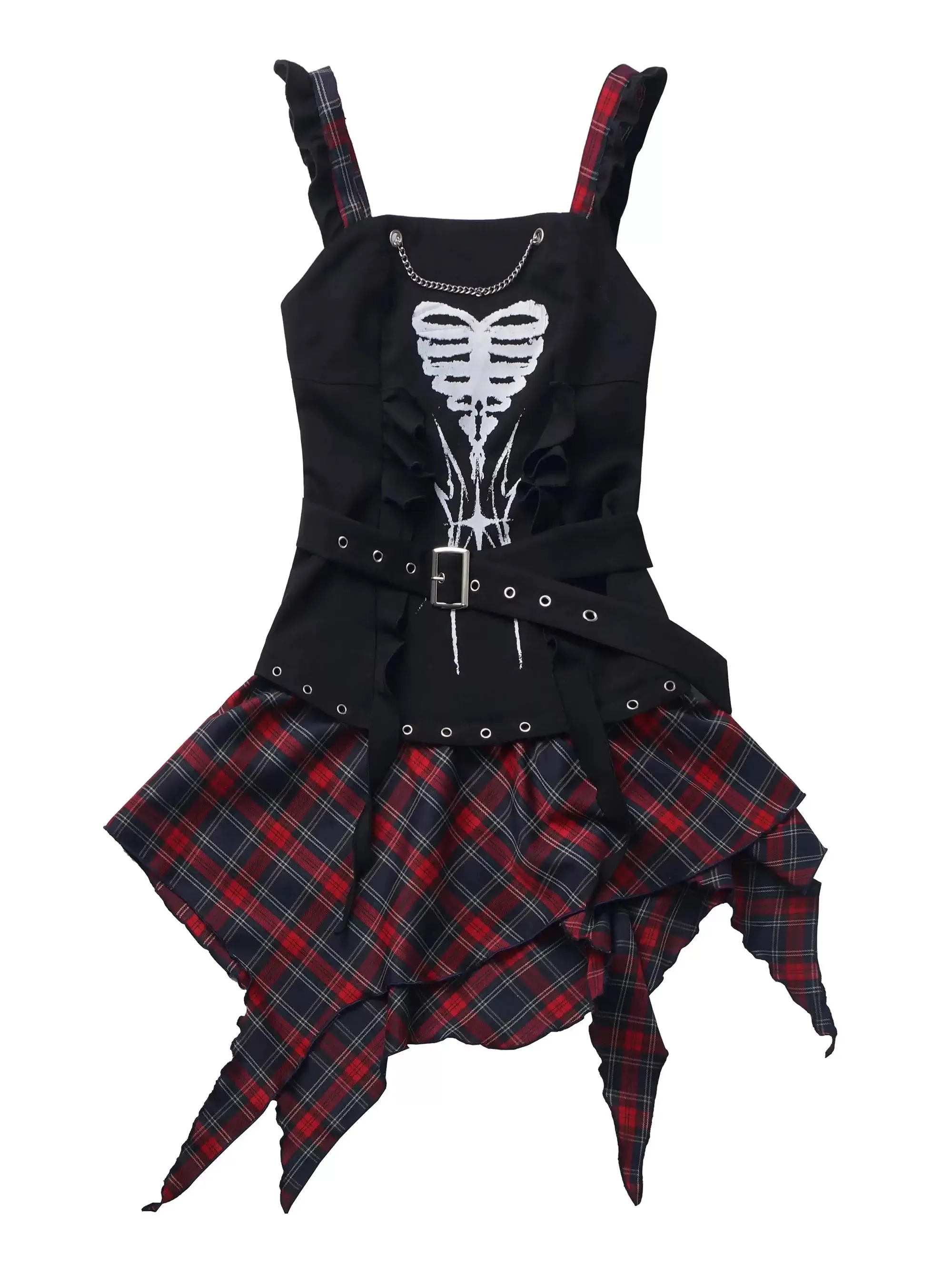 Bone Waistland Suit Hem Dark Subculture Irregular Original