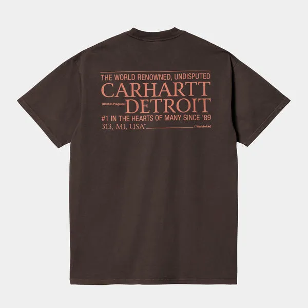 Carhartt WIP Undisputed T-Shirt - Dark Umber / Pink