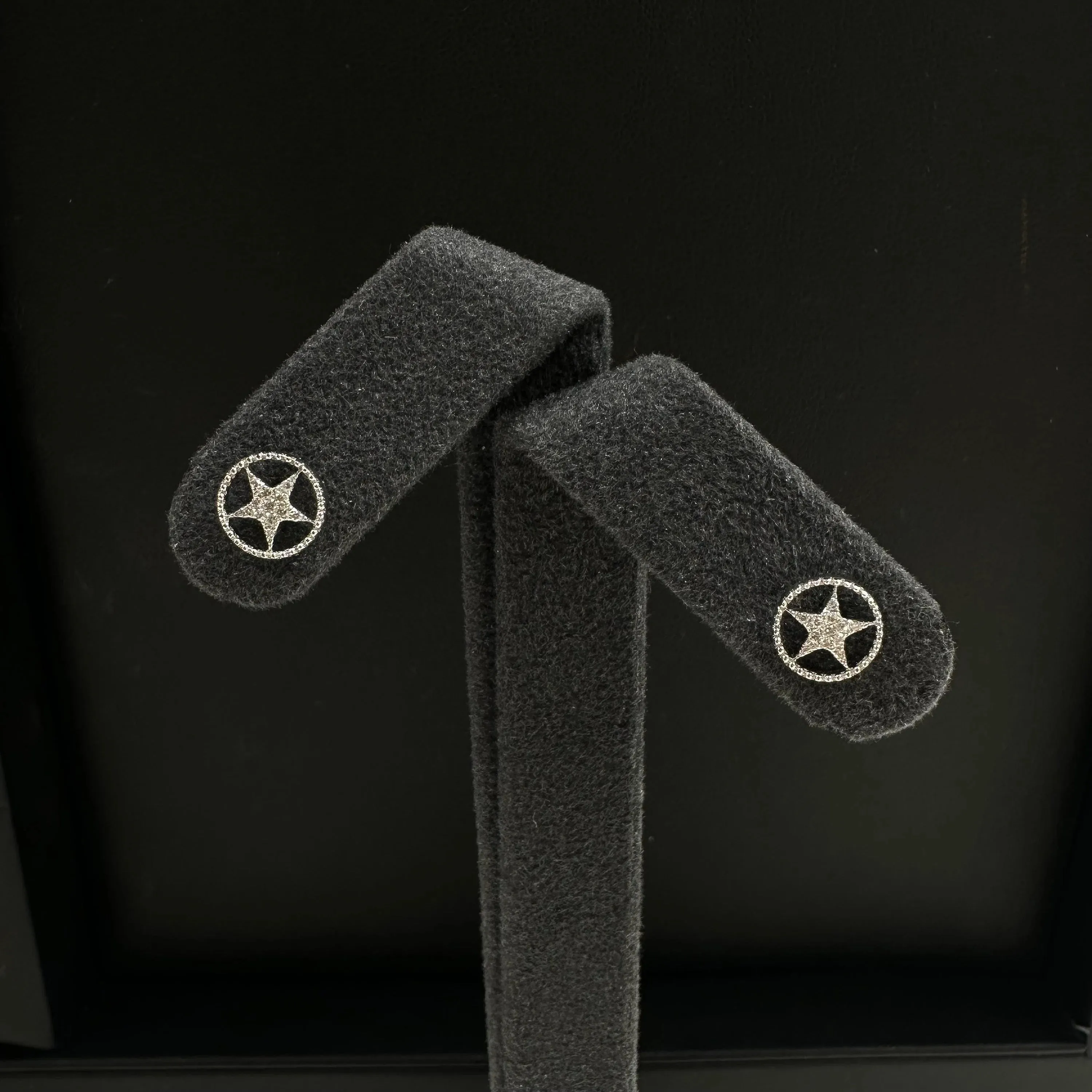 Circled Star Diamond Studs