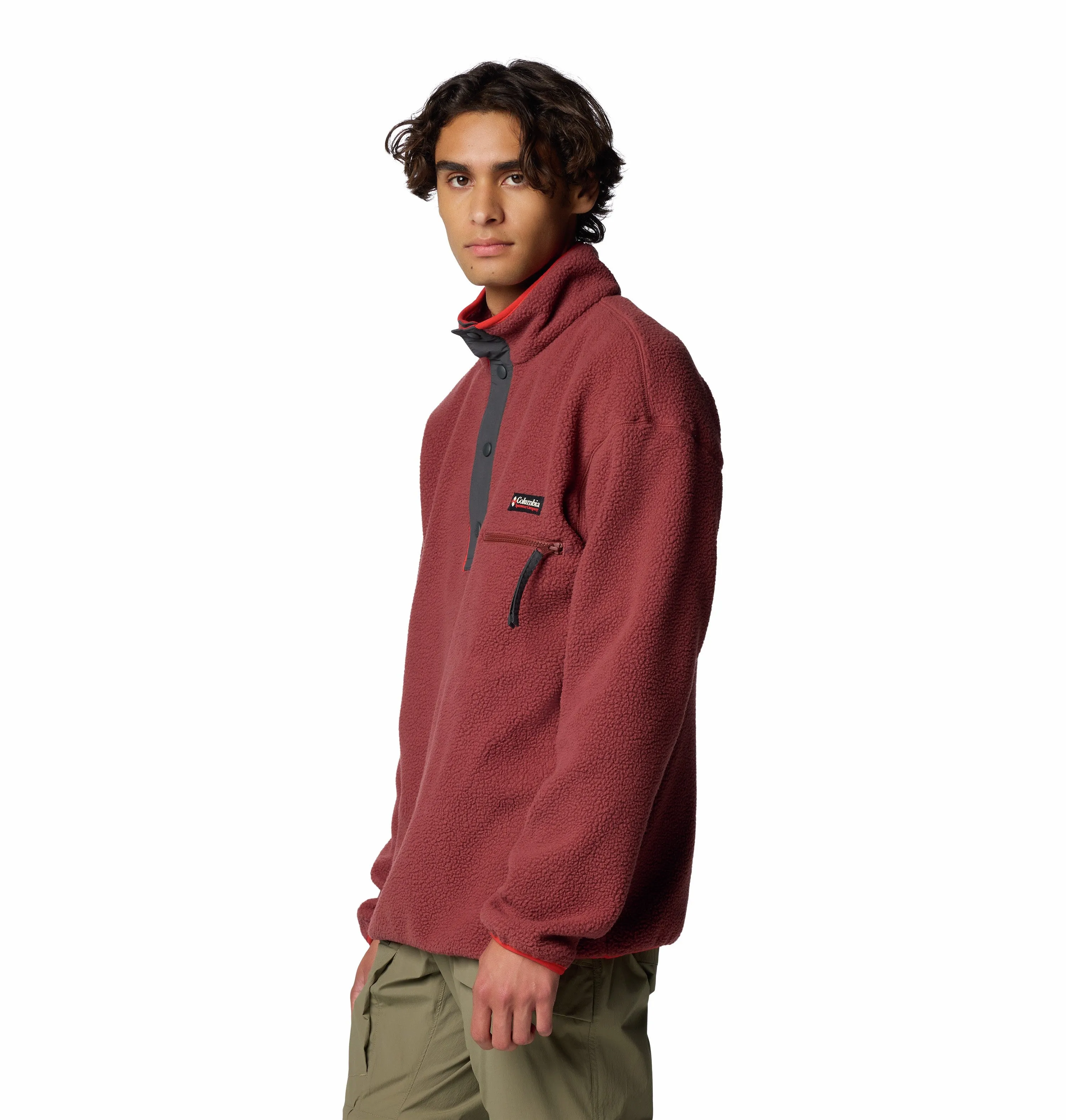 Columbia Mens Helvetia II Regular Fit Half Snap Fleece-SPICE