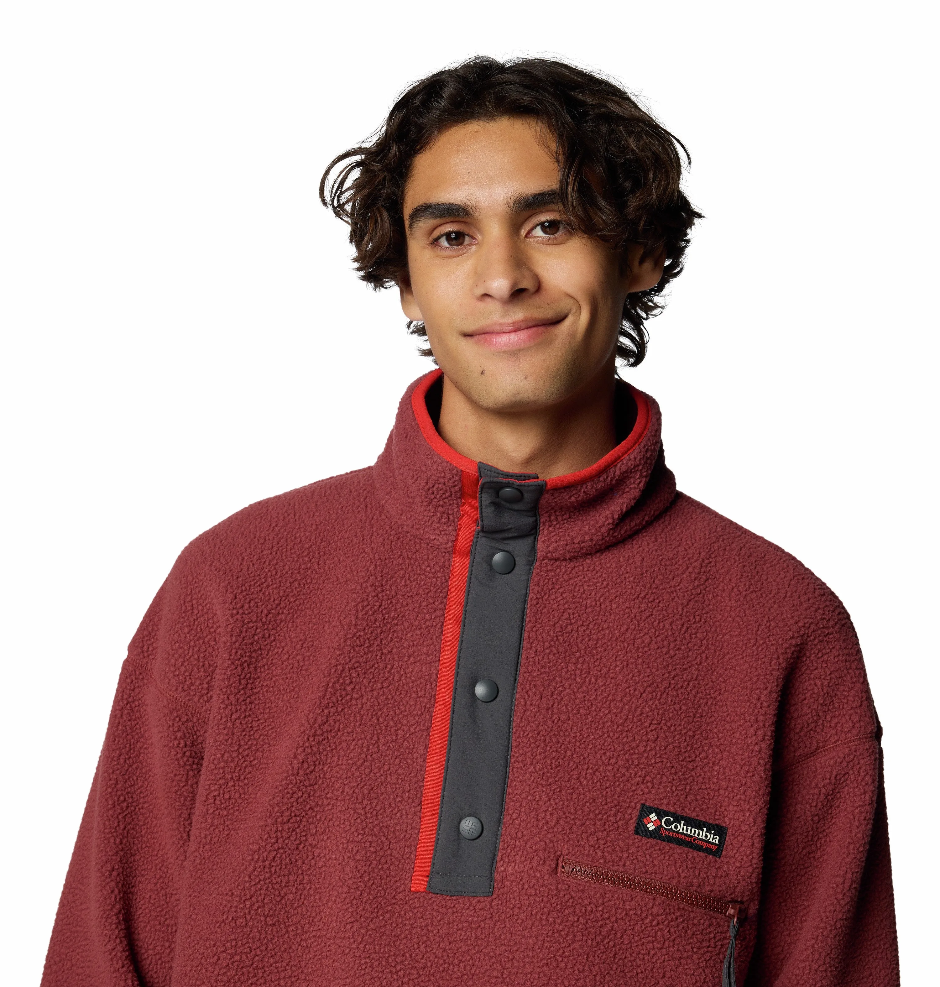 Columbia Mens Helvetia II Regular Fit Half Snap Fleece-SPICE