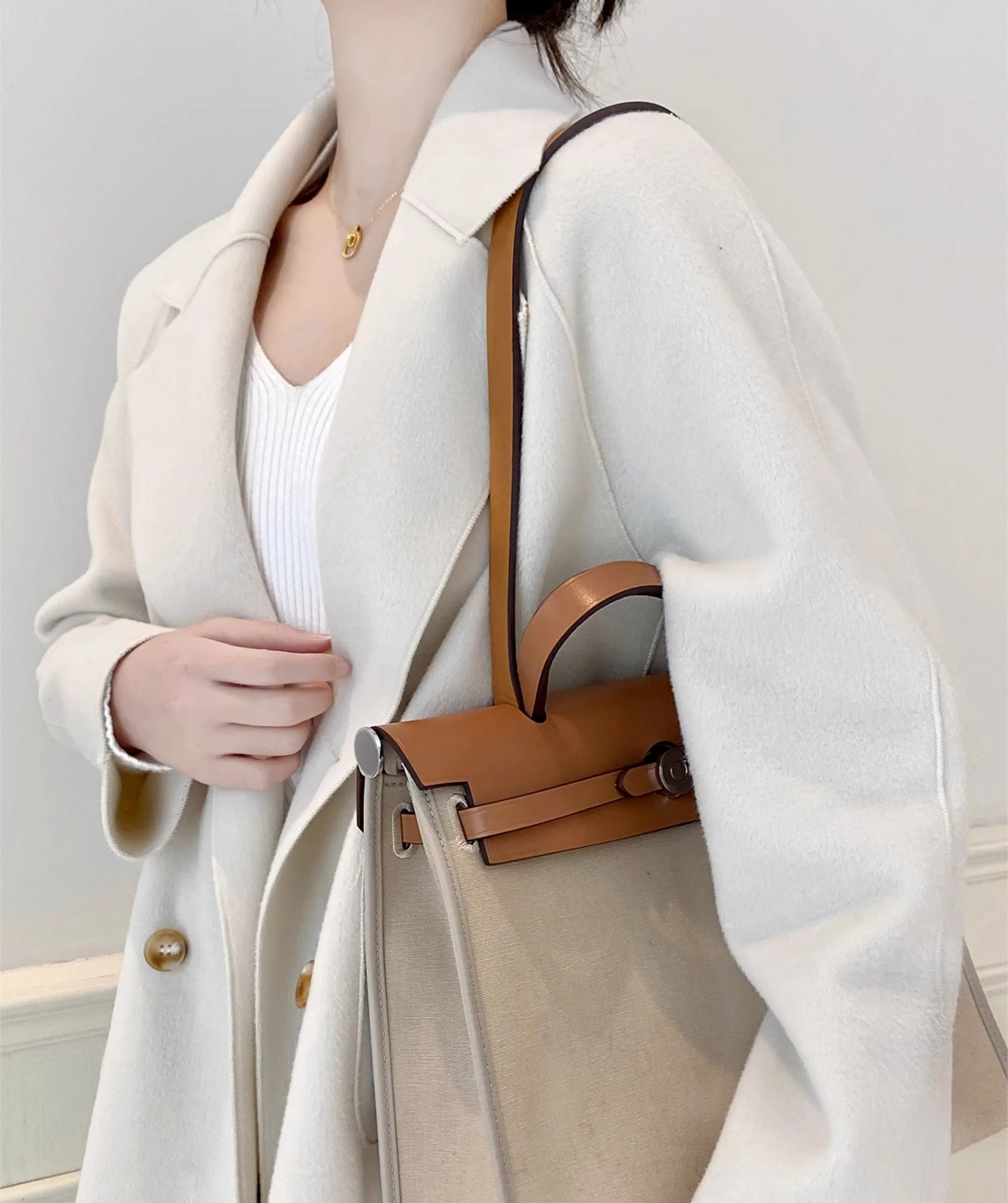Custom Handmade Short Leather Wide Strap Accessory for Herbag – Shoulder Strap Replacement