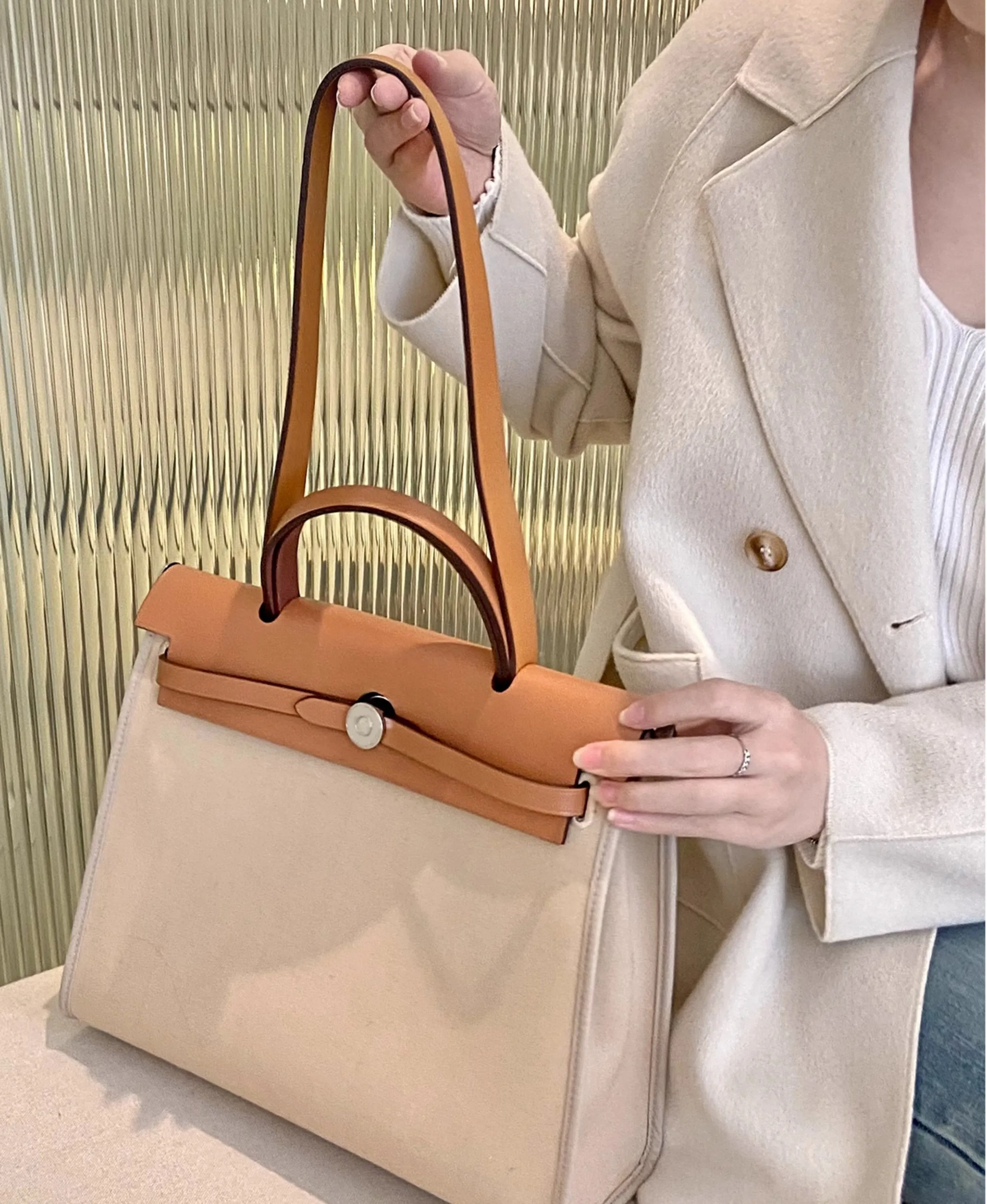 Custom Handmade Short Leather Wide Strap Accessory for Herbag – Shoulder Strap Replacement