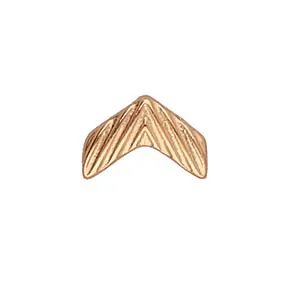 Cymbal™ Avessalos Chevron Bead Substitutes™, 7.3 x 11.2 mm - Antique Brass Plated, 24K Gold Plated, Rose Gold Plated or Antique Silver Plated - 2 Pieces