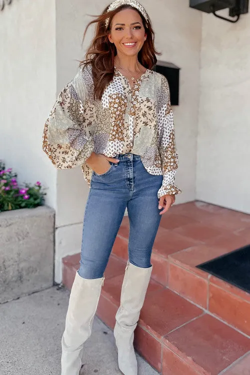Floral Patchwork Top
