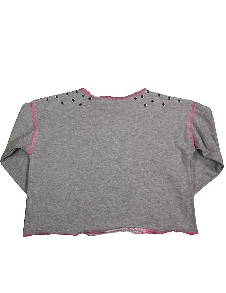 Flowers by Zoe Girls Long Sleeve Fashion Scoop Neck Sweatshirt Top, 33133