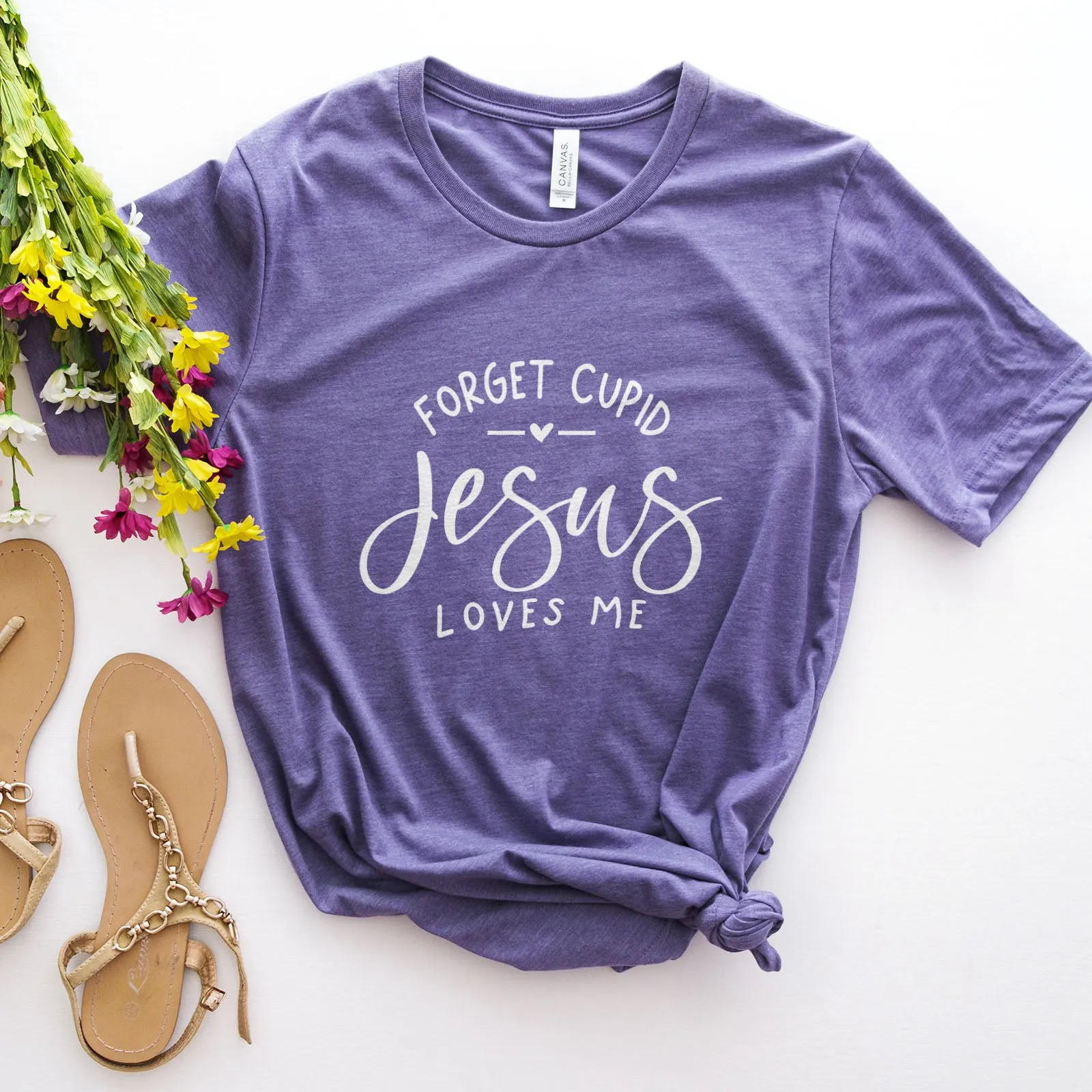 Forget Cupid Jesus Loves Me Tee