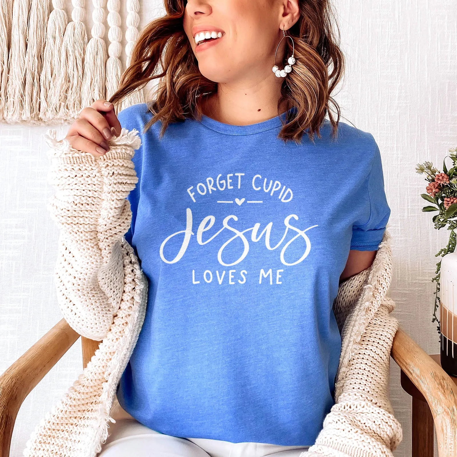 Forget Cupid Jesus Loves Me Tee