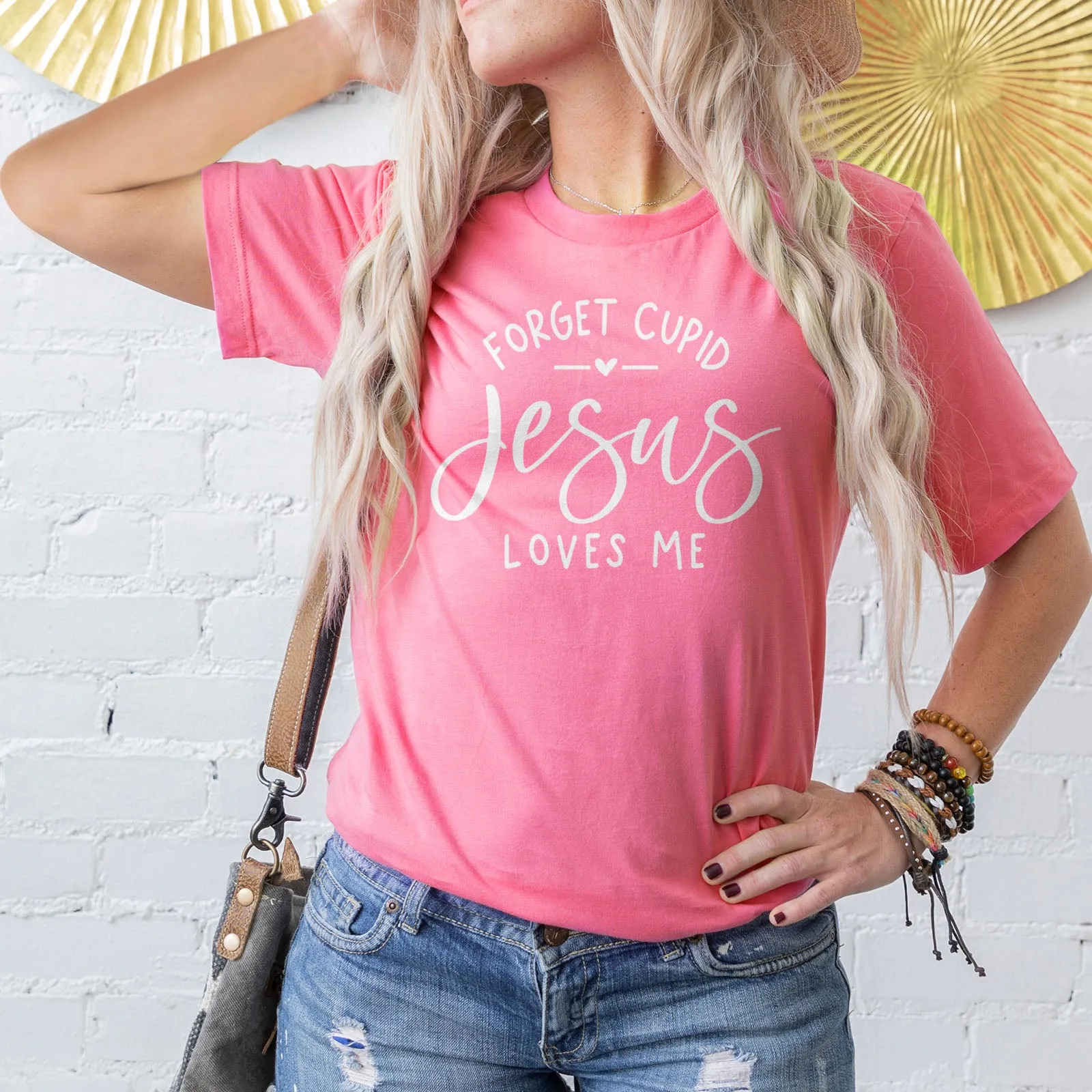 Forget Cupid Jesus Loves Me Tee