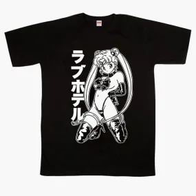 HVY BLK Lustcore Aesthetic Dark Sailor Moon Sexy T-Shirt