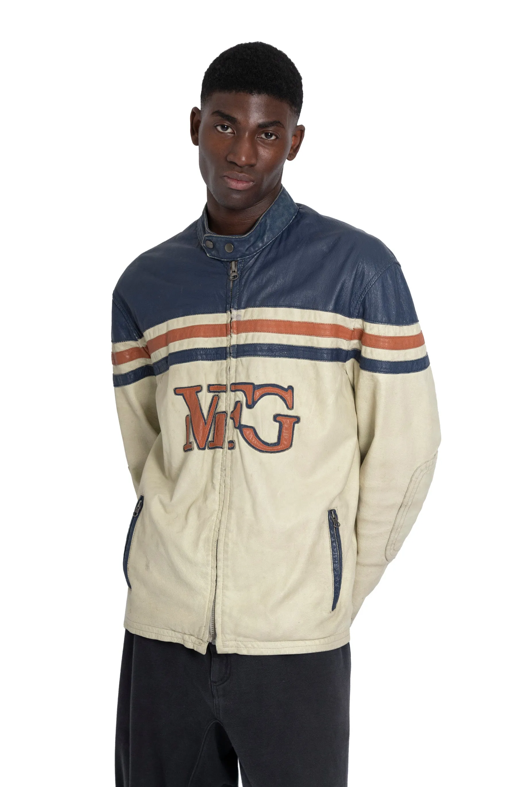 Kara Leather Striped Jacket