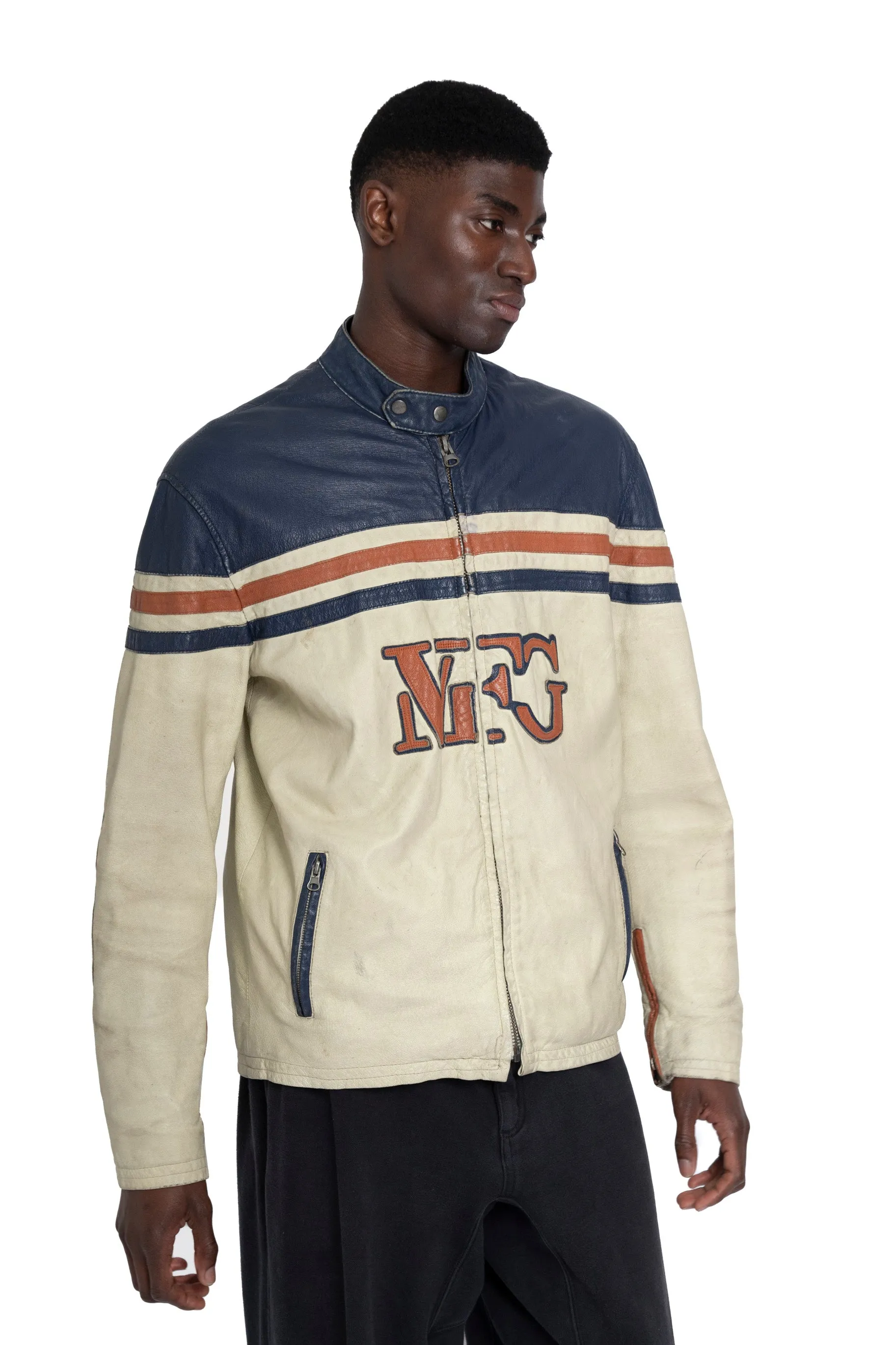 Kara Leather Striped Jacket