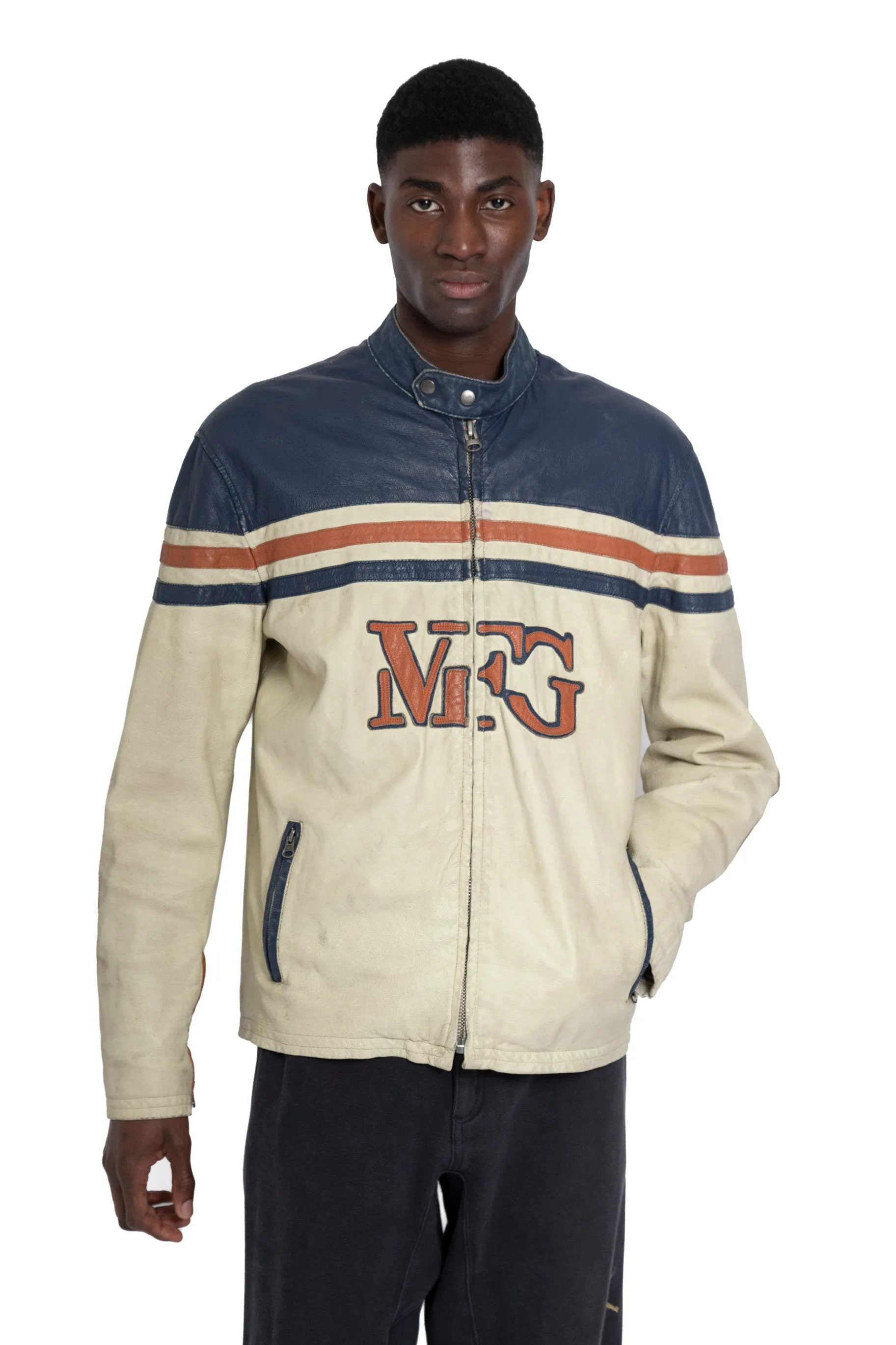 Kara Leather Striped Jacket