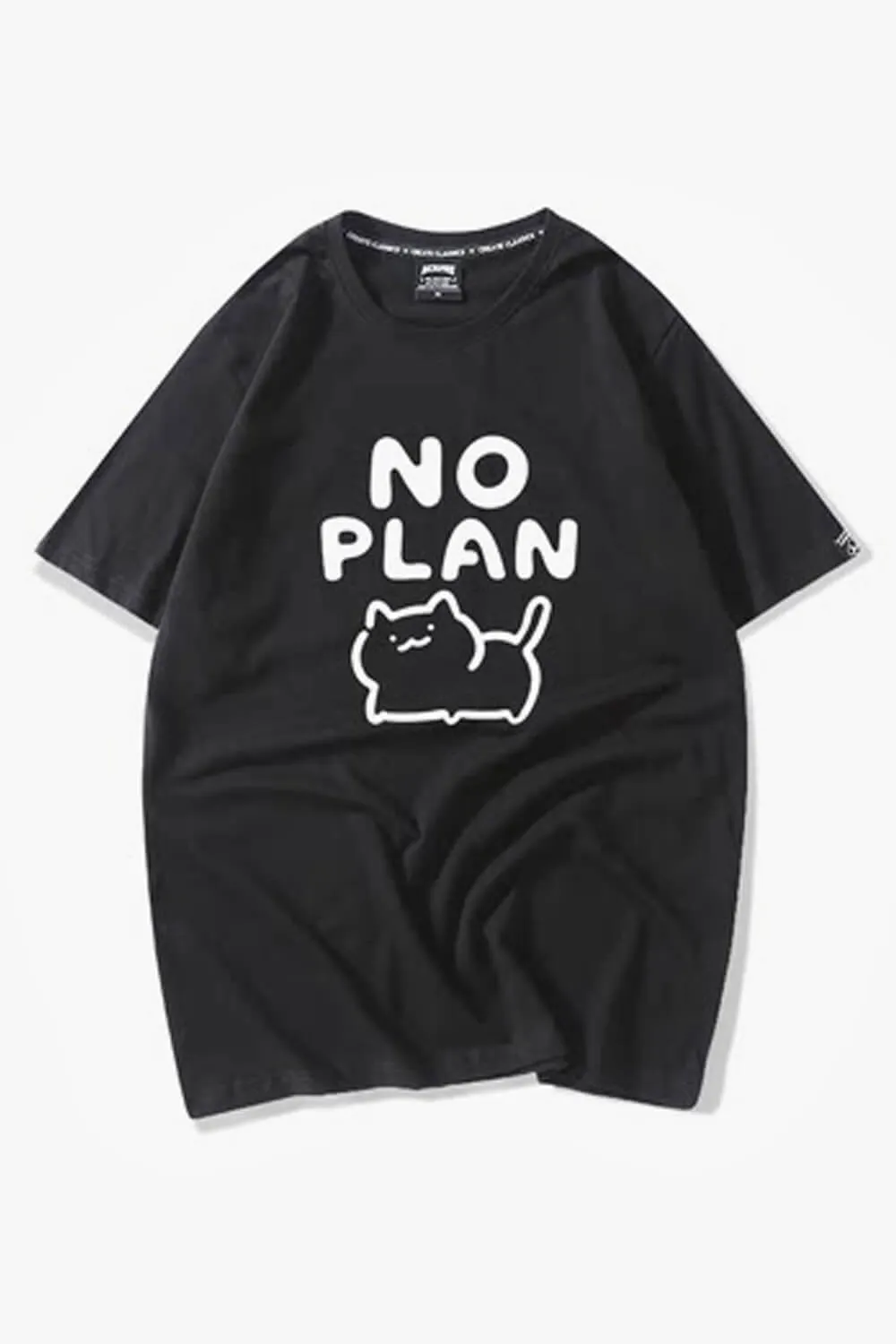 Kawaii Cat No Plan Cute T-Shirt