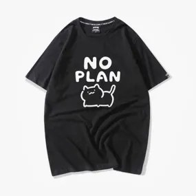 Kawaii Cat No Plan Cute T-Shirt