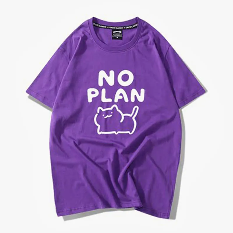 Kawaii Cat No Plan Cute T-Shirt