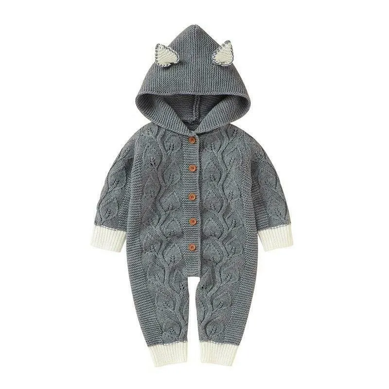 Knitted kitten jumpsuit