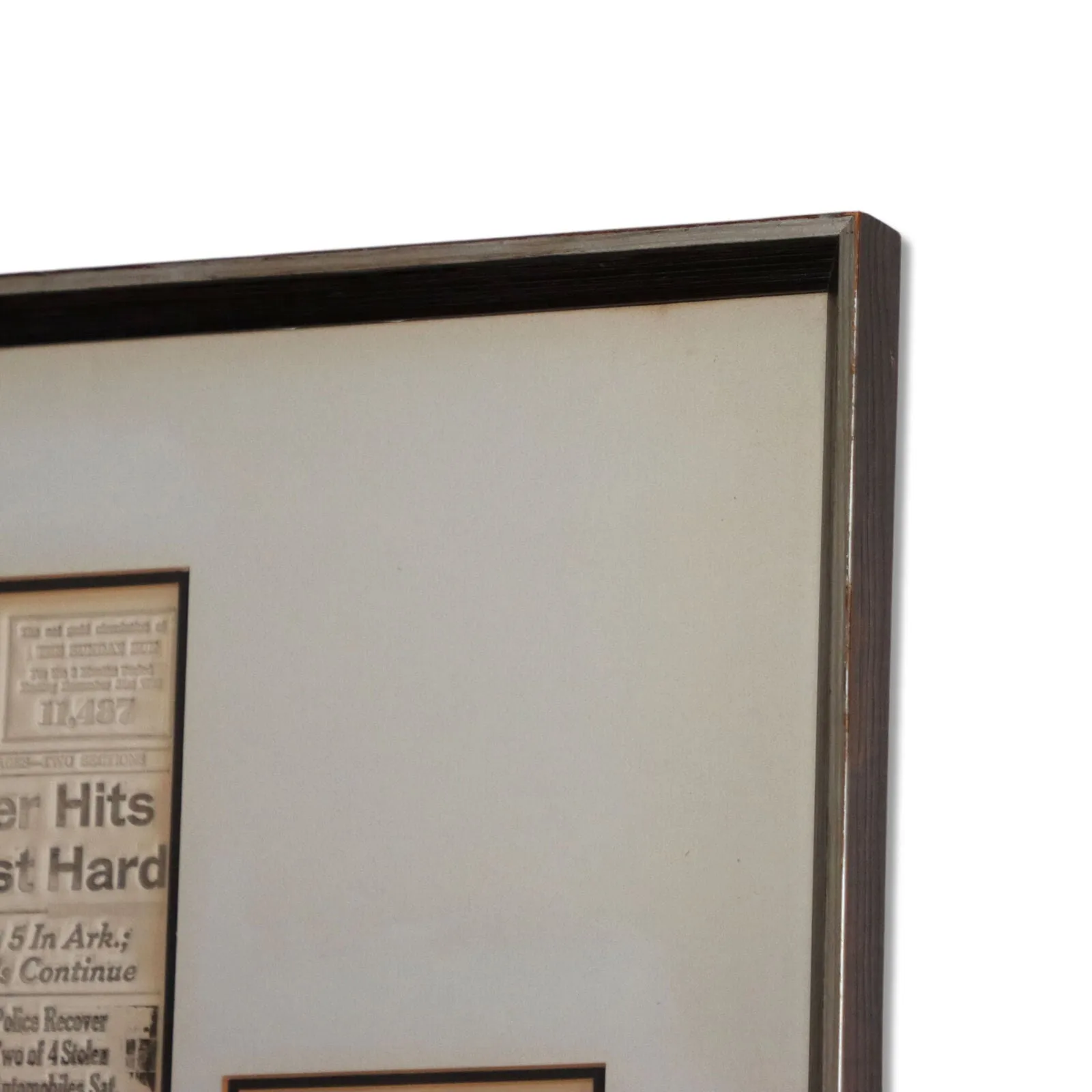 Lawrence MA Sunday Sun 1966 Newspaper Print Plate Matrix Mat Framed  Front Page