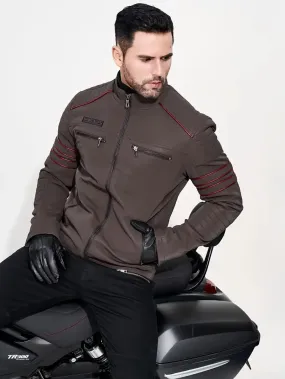 Men Leather Motorcycle Biker Jacket   TZ1108