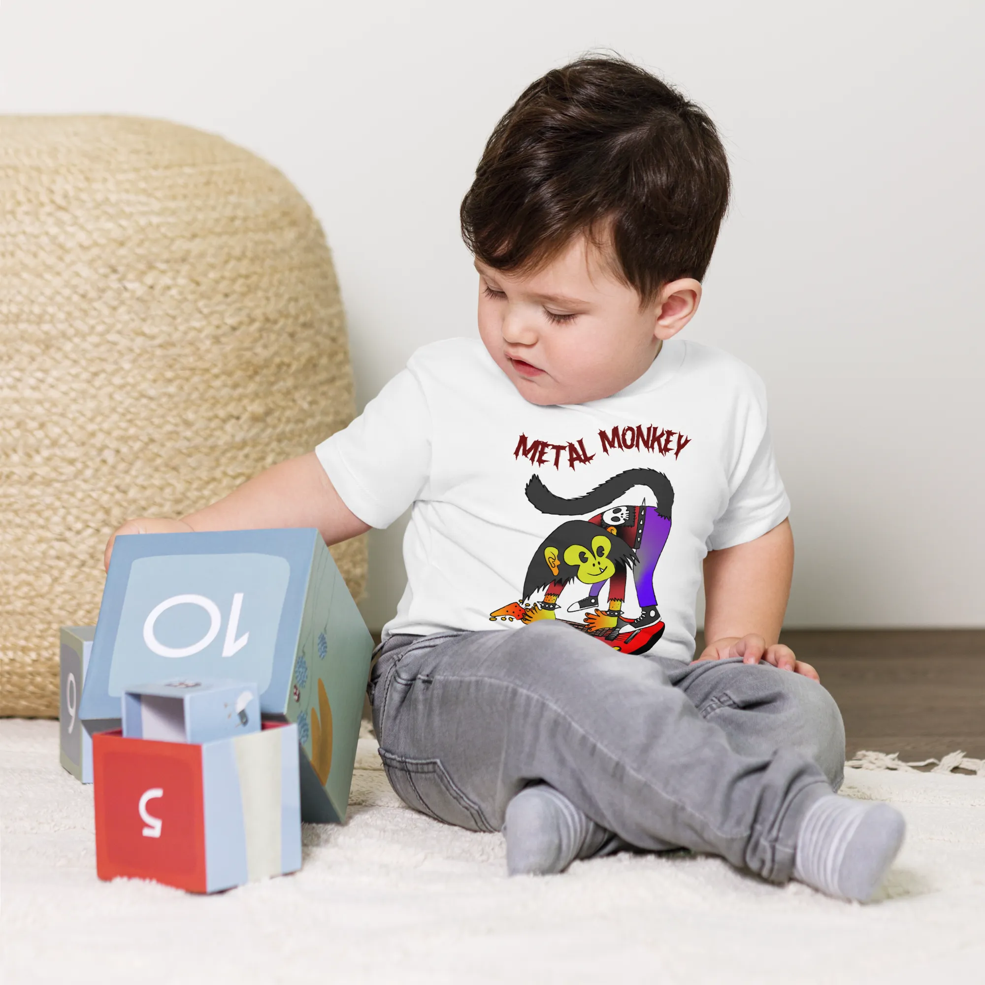Metal Monkey Toddler Short Sleeve Tee