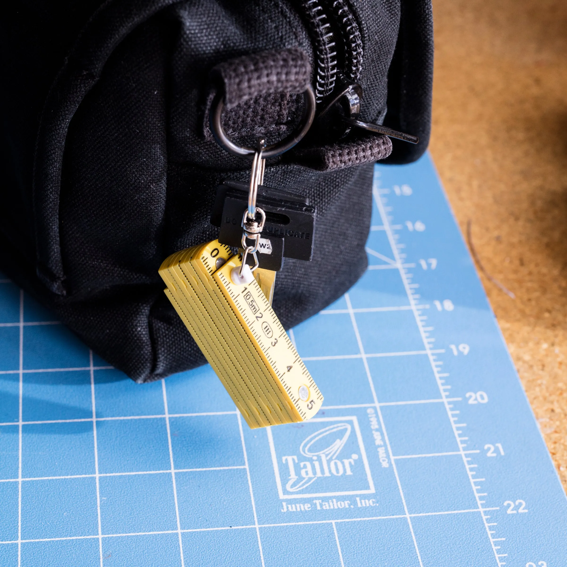 Mini Folding Ruler Keyring