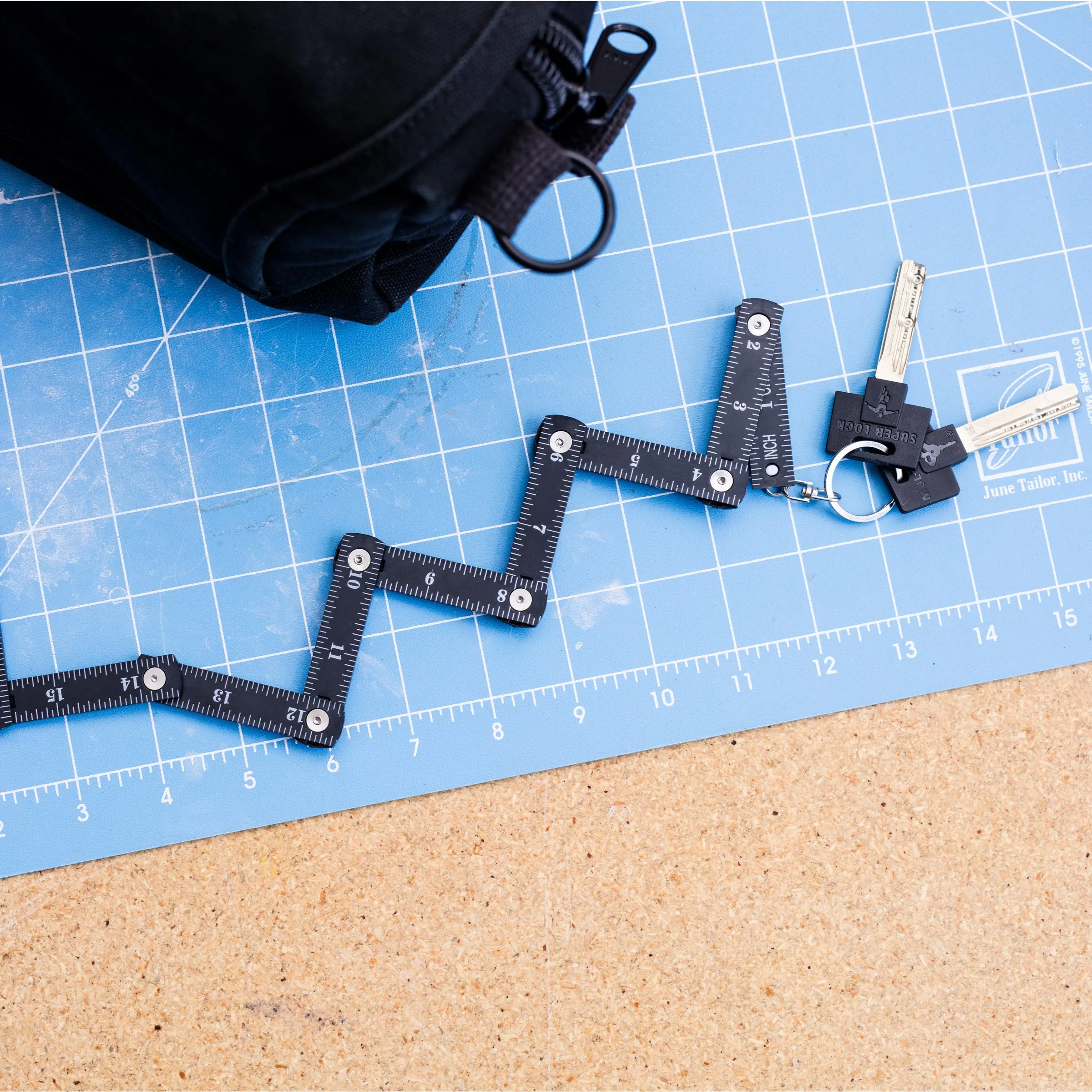 Mini Folding Ruler Keyring
