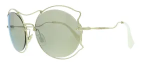 Miu Miu 0MU 50SS ZVN1C0 Pale Gold Irregular Sunglasses