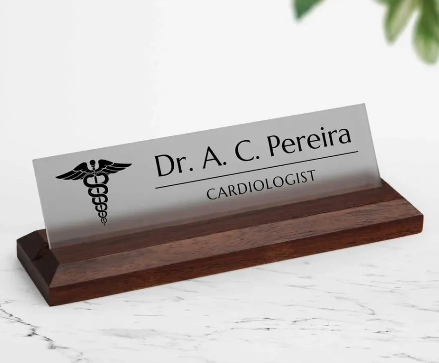 Office Desk Name Plate - Doctor