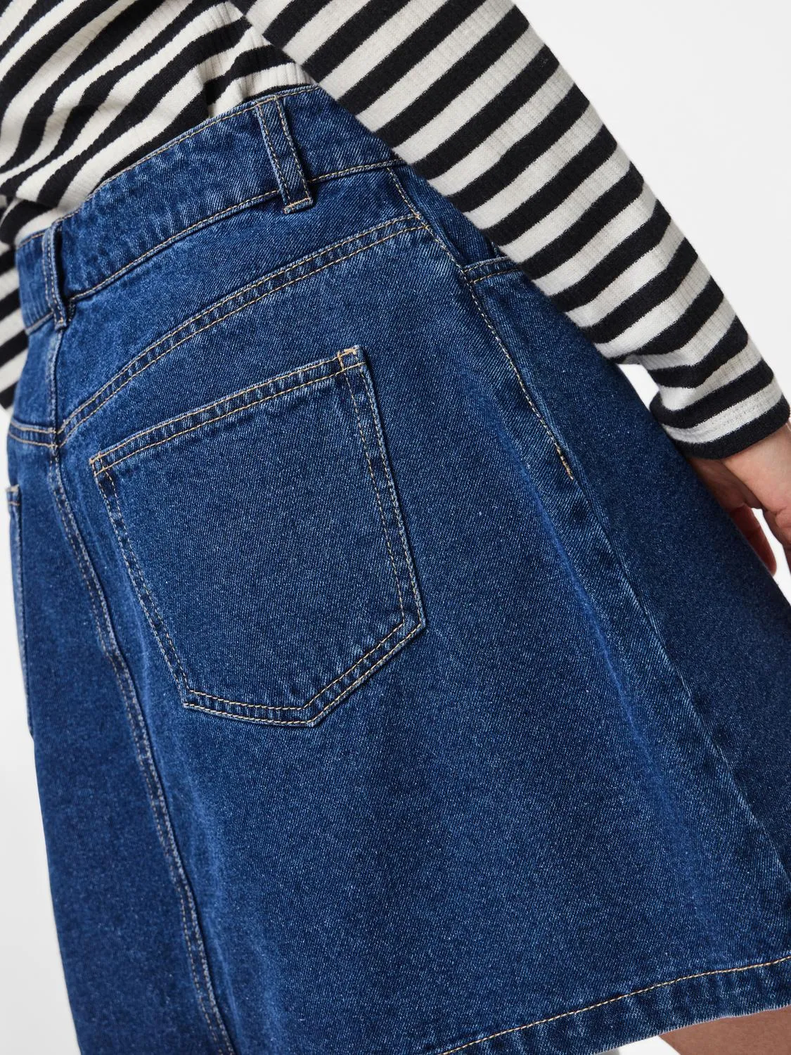 PCABBI Short Skirt - Medium Blue Denim