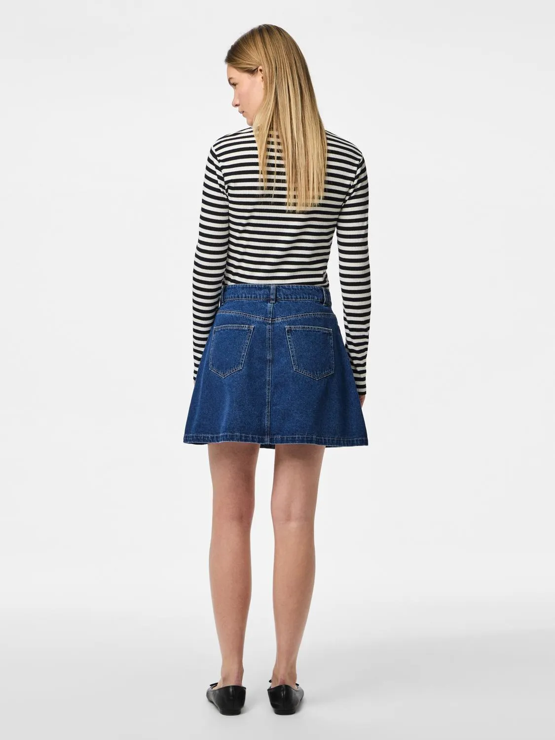 PCABBI Short Skirt - Medium Blue Denim