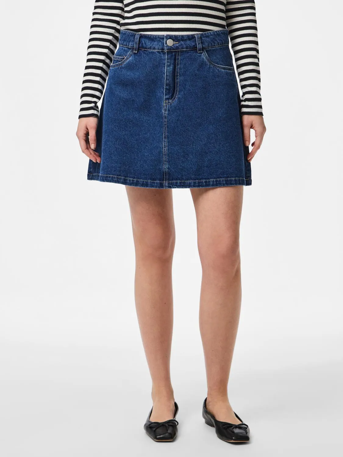 PCABBI Short Skirt - Medium Blue Denim