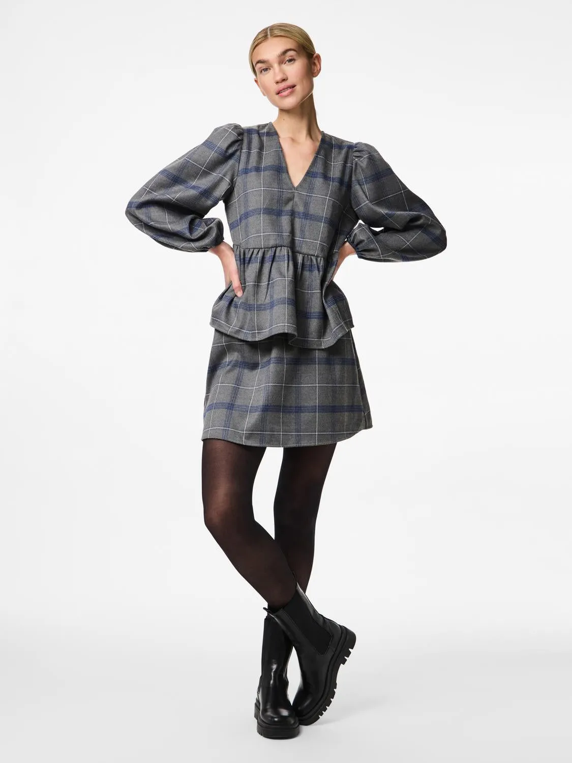 PCDIANA Short Skirt - Concrete Grey