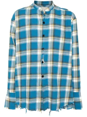 PLAID STUDIO PATCHWORK LS COTTON SHIRT