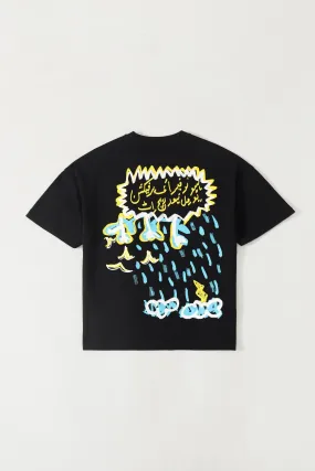 "CLOUDS ABOVE" PRINTED PATCHWORK T SHIRT