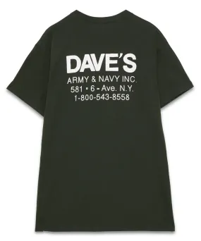 Roy Roger’s X Dave’s New York Collab “Dave’s Army &amp; Navy” Logo T-shirt - Dark Green