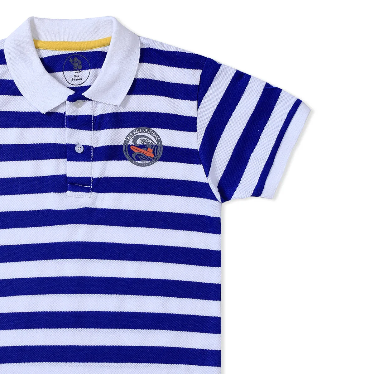 Royal Stripped White Polo