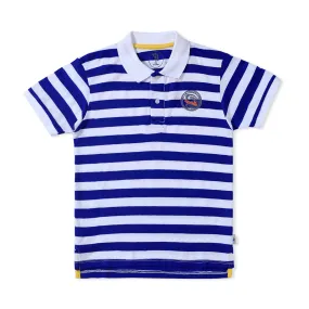 Royal Stripped White Polo